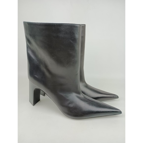 Balenciaga Women's Black Blade Leather Calfskin Ankle Boots Booties Size 36 - Picture 1 of 7